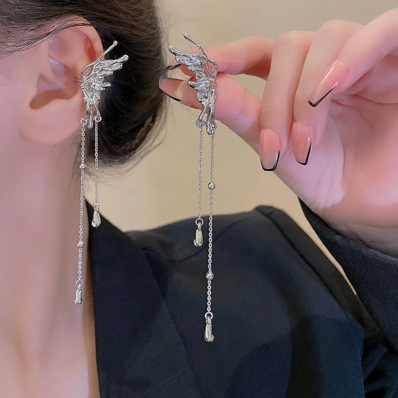Elegant Elf Butterfly Zircon Clip Earrings - Image 8