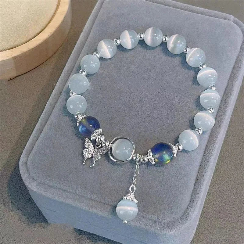 Simple Green Popcorn Beaded Crystal Bracelet for Women - Image 11